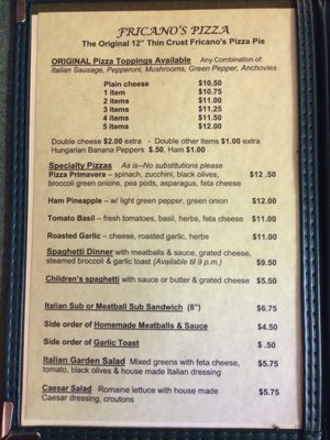 Menu photo 8 Fricano's Pizza Comstock Park, MI