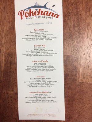 Menu photo 8 Pokehana La Quinta, CA