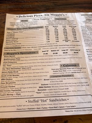 Menu photo 8 Maggio's Pizza Big Bear Lake, CA