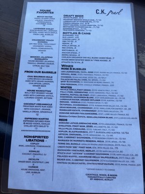 Menu photo 5 CK Pearl Essex, MA