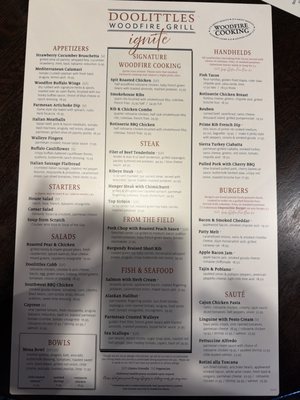 Menu photo 1 Doolittles Woodfire Grill Fargo, ND