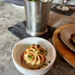 Kentucky Marmalade & Dijon Chive Deviled Egg Kentucky Marmalade & Dijon Chive Deviled Egg