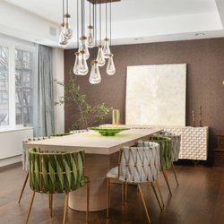 Adina Hall Design - Dining Room with cork wallcovering