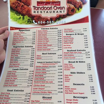 Tandoori Oven - Menu - Indian Near Me - Vancouver, British Columbia Tandoori Oven - Menu - Indian Near Me - Vancouver, British Columbia
