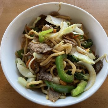 GK Mongolian BBQ - 1st serving beef tough vegetables undercooked - Asian Fusion Near Me - Sacramento, California