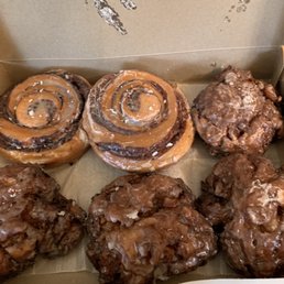 a variety of donuts in a box