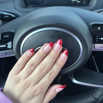 Nails N Nails - French tip in red - gel - Nail Salons Near Me - San Jose, California