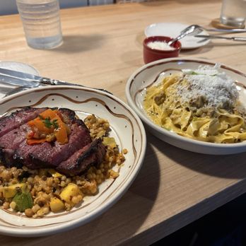 Osteria Il Muro - Pork steak special and tagliatelle - Italian Near Me - Denton, Texas