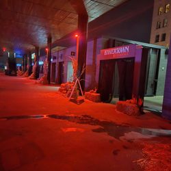 CHS Field - Dim red lighting