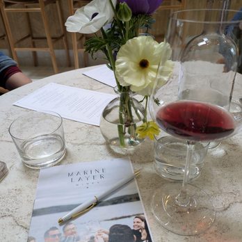 Marine Layer Wines - Pinots and anemones - Wine Tasting Room Near Me - Healdsburg, California