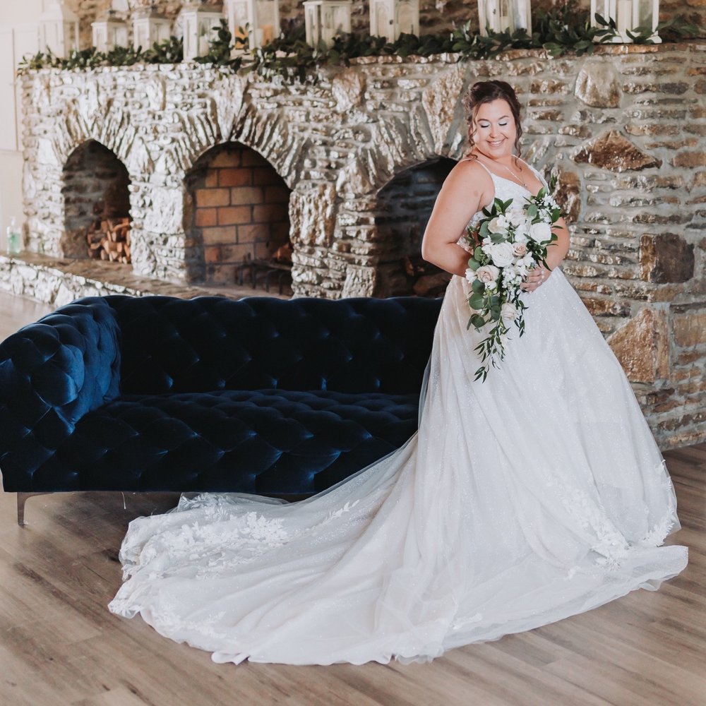 Rivers Edge Events & Rentals - Bridal portrait at River's Edge in front of the triple hearth stone fireplace - Venues & Event Spaces Near Me - Shepherdsville, Kentucky Rivers Edge Events & Rentals - Bridal portrait at River's Edge in front of the triple hearth stone fireplace - Venues & Event Spaces Near Me - Shepherdsville, Kentucky
