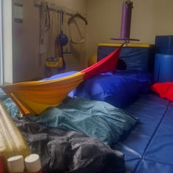 Play to Learn Pediatric Therapy Center - 0ccupational therapy gym. There is also a physical therapy gym, a feeding therapy room, a "table" room, many speech therapy rooms...