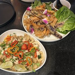 Calamari Fried Prawns and Sweet Potato Calamari Fried Prawns and Sweet Potato