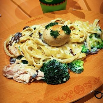 Toadstool Cafe - Yoshi's Chicken Alfredo and Melon Smoothie - Cafes Near Me - Universal City, California Toadstool Cafe - Yoshi's Chicken Alfredo and Melon Smoothie - Cafes Near Me - Universal City, California