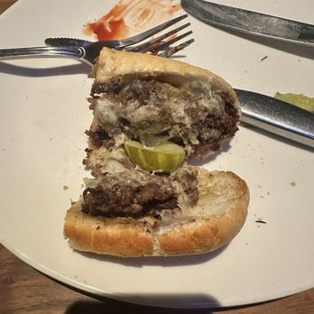 Yard House - House Cheesesteak - NOT SHAVED RIBEYE STEAK - New American Near Me - Vernon Hills, Illinois Yard House - House Cheesesteak - NOT SHAVED RIBEYE STEAK - New American Near Me - Vernon Hills, Illinois