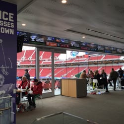 Yahoo  Fantasy Football Lounge - The Lounge-wide LED ribbon display showing realtime fantasy football stats.