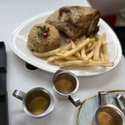 The Original Peruvian Food & Mini Market - Chicken with fried rice and fries