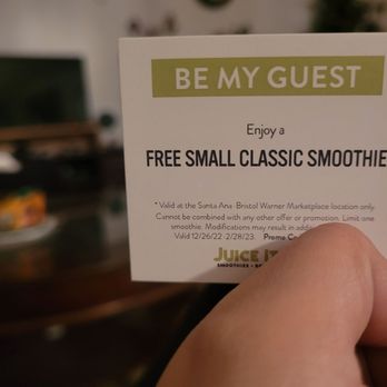Juice It Up! - The expired coupon of a small smoothie - Juice Bars & Smoothies Near Me - Santa Ana, California Juice It Up! - The expired coupon of a small smoothie - Juice Bars & Smoothies Near Me - Santa Ana, California