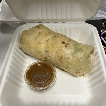 The Corner - burrito in a styrofoam container - Burgers Near Me - Los Angeles, California The Corner - burrito in a styrofoam container - Burgers Near Me - Los Angeles, California