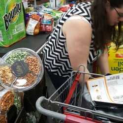 BJ's Wholesale Club - One check out line at night.