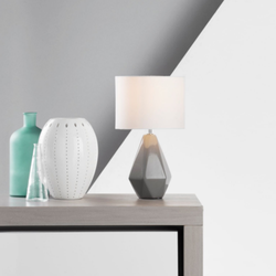 Litecraft - Ceramic Table Lamp with Drum Shade