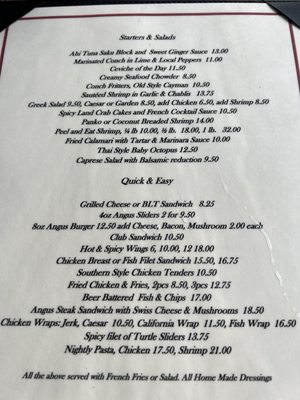 Menu photo 3 Over The Edge Grand Cayman, VI Menu photo 3 Over The Edge Grand Cayman, VI