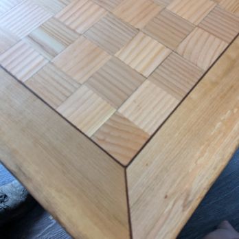 Massimo Designs - Live edge chess board with walnut inlay. - Carpenters Near Me - Blaine, Washington Massimo Designs - Live edge chess board with walnut inlay. - Carpenters Near Me - Blaine, Washington