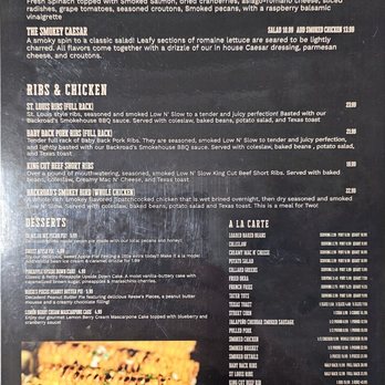 Backroad’s Smokehouse BBQ - Menu 2 - Smokehouse Near Me - Pink Hill, North Carolina