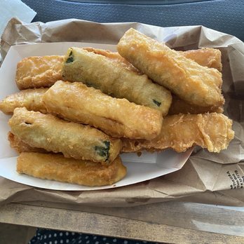 England Fish & Chips - 3 pc fish combo with zucchini instead of chips. - Seafood Near Me - Long Beach, California England Fish & Chips - 3 pc fish combo with zucchini instead of chips. - Seafood Near Me - Long Beach, California