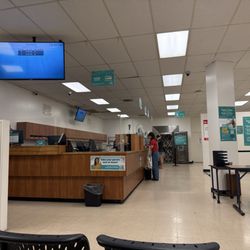 Department of Motor Vehicles - Show up at your appointment time and check in. They will call you.