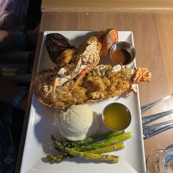 Caribbean Fish Market - Surf and turf ( filet and stuffed lobster) - Seafood Near Me - St. Thomas, Virgin Islands Caribbean Fish Market - Surf and turf ( filet and stuffed lobster) - Seafood Near Me - St. Thomas, Virgin Islands