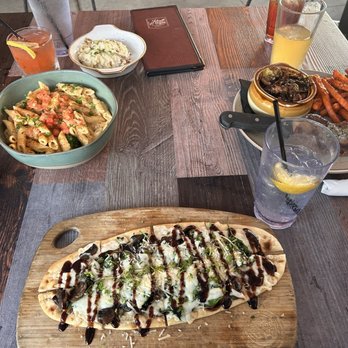 Jekyll and Hyde Taphouse Grill - Cajun Alfredo, Mashed Potatoes, Veggie Flatbread, Sweet Potato Fries, Brussels Sprouts, Steak - Bars Near Me - Matthews, North Carolina Jekyll and Hyde Taphouse Grill - Cajun Alfredo, Mashed Potatoes, Veggie Flatbread, Sweet Potato Fries, Brussels Sprouts, Steak - Bars Near Me - Matthews, North Carolina