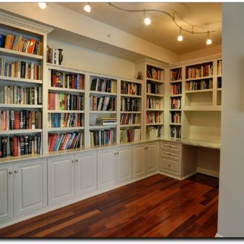Brave Custom Woodworking Solutions - Home Office in Condo. Notice work around the existing sprinkler system - Cabinetry Near Me - Manassas, Virginia Brave Custom Woodworking Solutions - Home Office in Condo. Notice work around the existing sprinkler system - Cabinetry Near Me - Manassas, Virginia