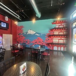 The decor was unmistakably Japanese