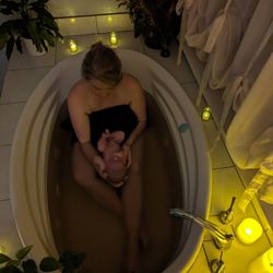 Heart's Desire Midwifery Care - The herbal bath is so soothing and peaceful for mom and newborn.