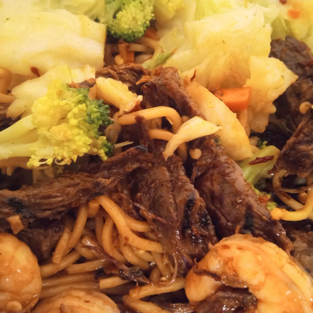 Teriyaki Grill - Close up steak, shrimp, noodles... EVERYTHING was so FRESH!! - Japanese Near Me - Layton, Utah Teriyaki Grill - Close up steak, shrimp, noodles... EVERYTHING was so FRESH!! - Japanese Near Me - Layton, Utah