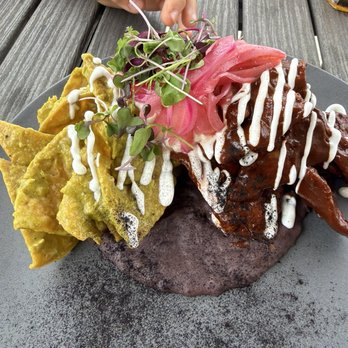 Carlotta Brunch - Chilaquiles- half verde, half mole - Breakfast & Brunch Near Me - Carlsbad, California Carlotta Brunch - Chilaquiles- half verde, half mole - Breakfast & Brunch Near Me - Carlsbad, California