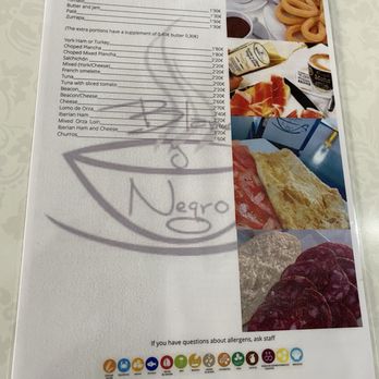 Blanco y Negro - Menu - Cafeteria Near Me - Ronda, Massachusetts