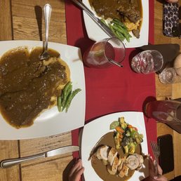 Short rips and poblano chicken with shrimp Short rips and poblano chicken with shrimp