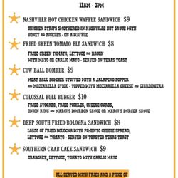 Lunch Sandwich menu!