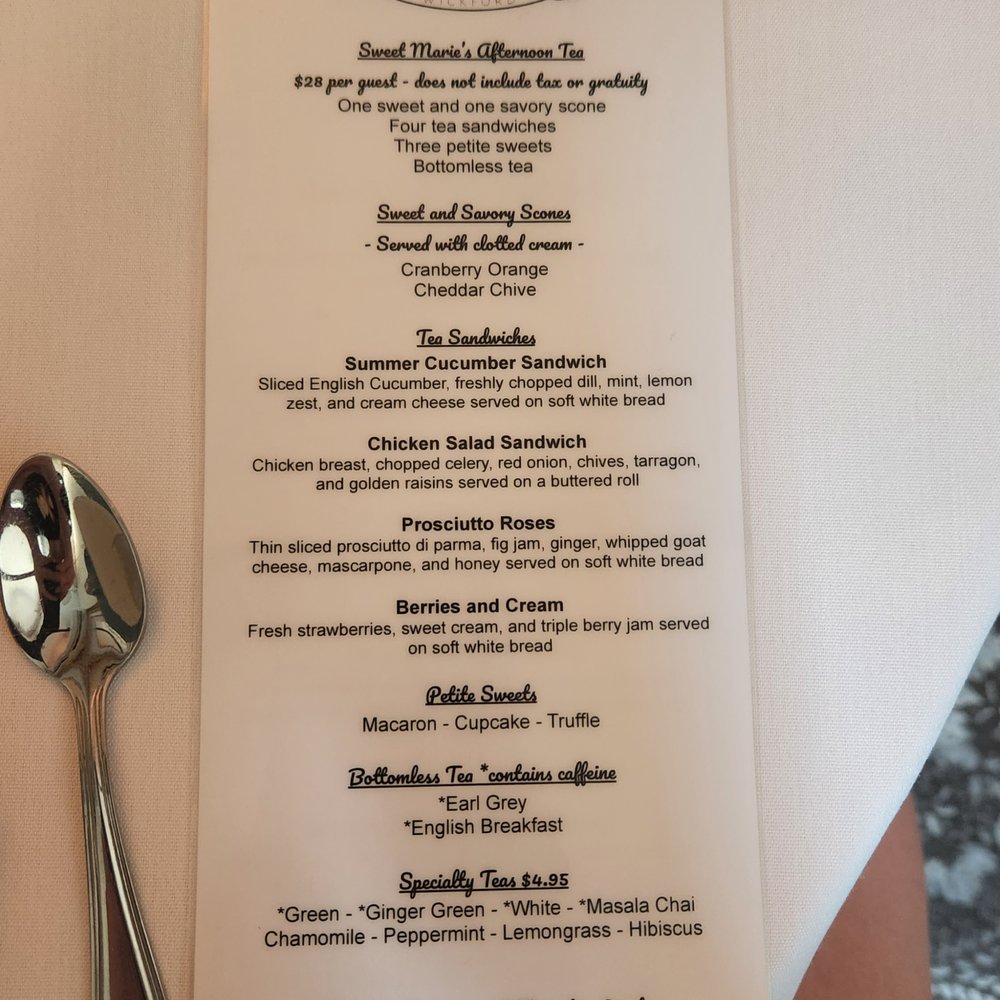 Sweet Maries Tea Cottage - Menu front - Tea Rooms Near Me - N Kingstown, Rhode Island Sweet Maries Tea Cottage - Menu front - Tea Rooms Near Me - N Kingstown, Rhode Island