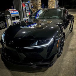 Carbon fiber lip installed Carbon fiber lip installed