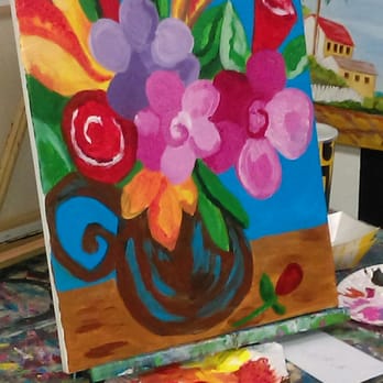 Paint and Pals - Can you tell she was an art major lol - Paint & Sip Near Me - Mobile, Alabama