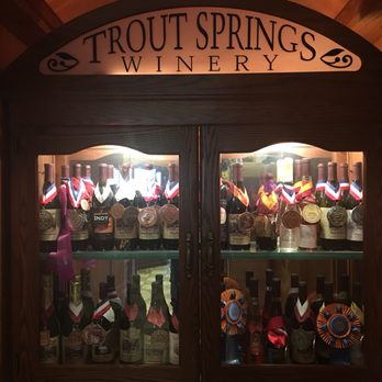 Trout Springs Winery - a display case full of wine - Wineries Near Me - Greenleaf, Wisconsin Trout Springs Winery - a display case full of wine - Wineries Near Me - Greenleaf, Wisconsin