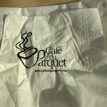 Cafe Du Parquet - Napkin with web address - Italian Near Me - Montreal, Quebec Cafe Du Parquet - Napkin with web address - Italian Near Me - Montreal, Quebec