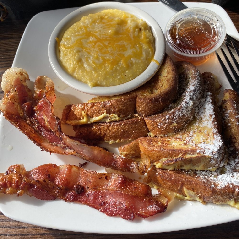 Tortuga Jack's - Cheese grits, French toast and bacon. - Mexican Near Me - Jekyll Island, Georgia Tortuga Jack's - Cheese grits, French toast and bacon. - Mexican Near Me - Jekyll Island, Georgia