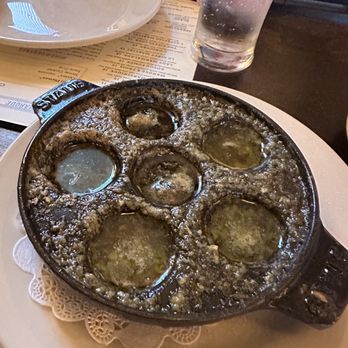 Pastis Miami - Escargots, little / mini escargots lost in an oily & salty liquid - French Near Me - Miami, Florida