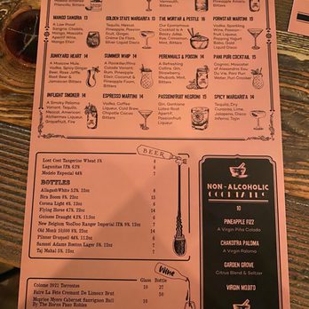 Mortar & Pestle Bar - Front menu - Cocktail Bars Near Me - San Mateo, California