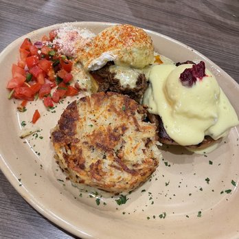 Snooze, an A.M. Eatery - Habanero pork belly benny - OUT OF THIS WORLD AMAZING!! - Breakfast & Brunch Near Me - Orange, California