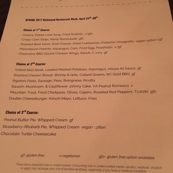 Laura Lee's - Spring Restaurant Week 2017! - New American Near Me - Richmond, Virginia